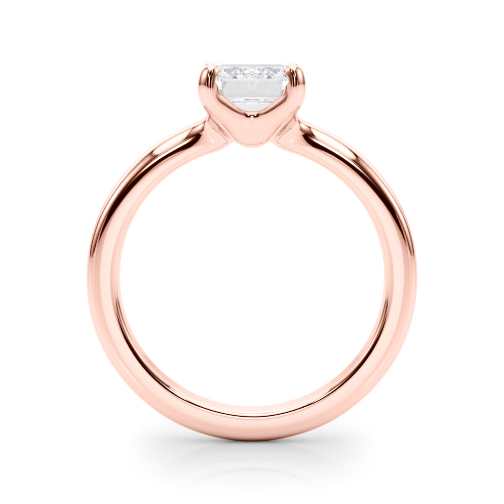 2.00CT 14K Gold Low Set Oval Cut Solitaire Ring