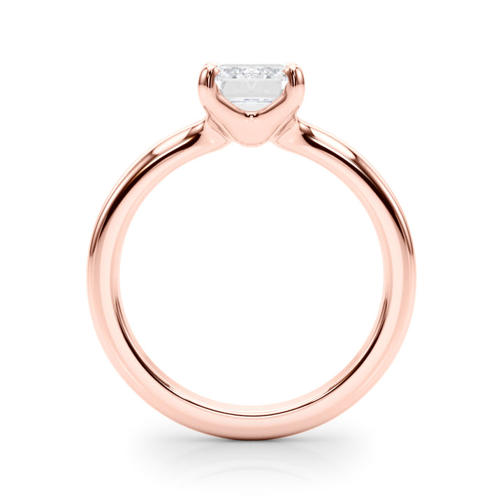 2.00CT 14K Gold Low Set Oval Cut Solitaire Ring