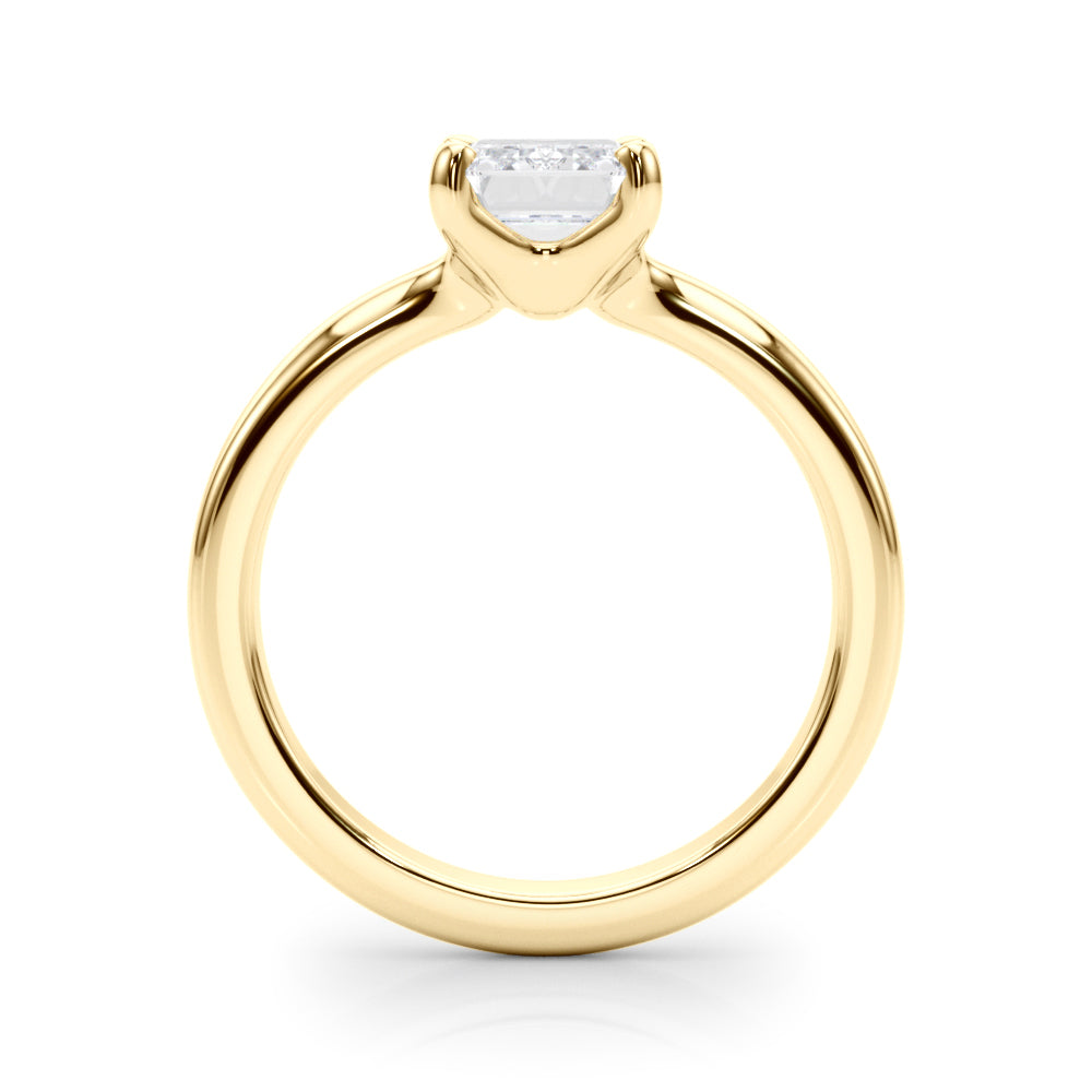 2.00CT 14K Gold Low Set Oval Cut Solitaire Ring