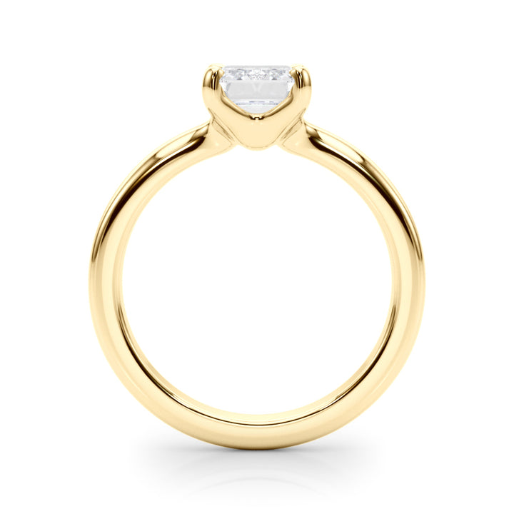 2.00CT 14K Gold Low Set Oval Cut Solitaire Ring