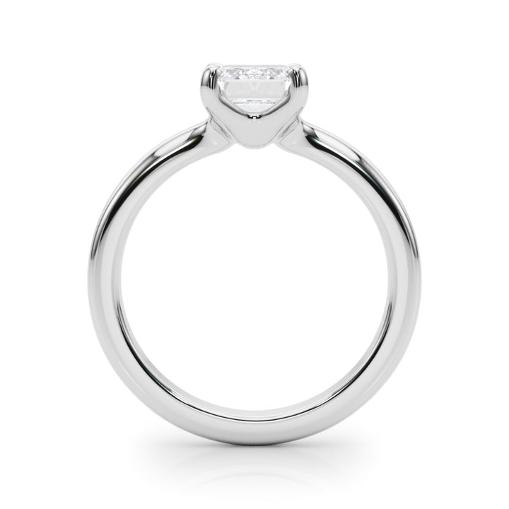 2.00CT 14K Gold Low Set Oval Cut Solitaire Ring